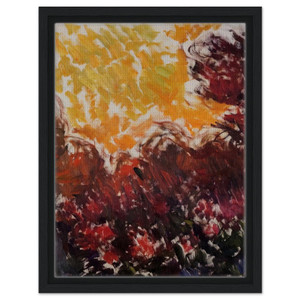 claude monet  The Garden at Giverny Framed Canvas