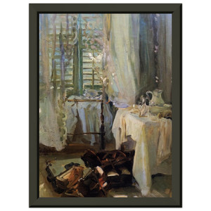 John Singer Sargent  A Hotel Room Premium Metal Framed Art Print / Poster