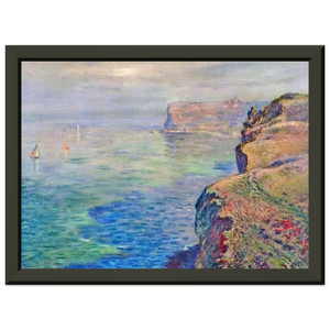 claude monet Cliff at Grainval near Fecamp Metal Framed Art Print Poster