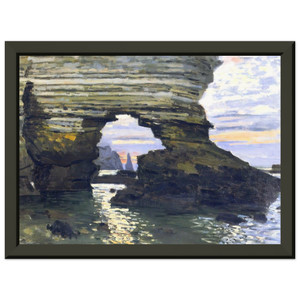 claude monet  Port d Amount Etretat Premium Metal Framed Art Print / Poster
