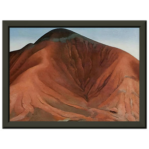 Georgia OKeeffe  Small Purple Hills Premium Metal Framed Art Print / Poster