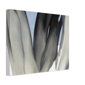 Georgia OKeeffe  Bare Tree Trunks with Snow Canvas