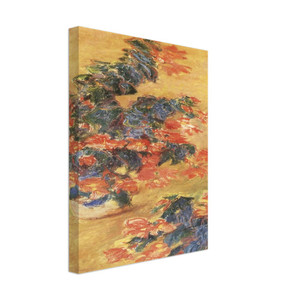 claude monet  Red azaleas in a Pot Canvas