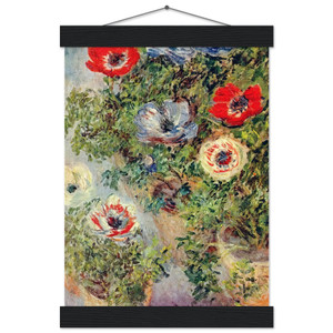 Claude Monet Still Life with Anemones Matte Paper Poster with Hanger