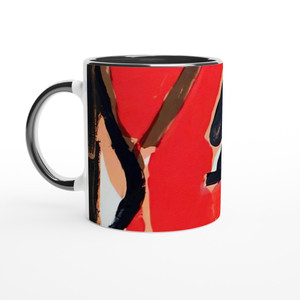 Bram van Velde - LUnique III - 1973 Ceramic Mug with Color Inside