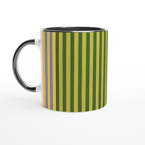 Gene Davis - LimelightSounds of Grass - 1960 Ceramic Mug with Color Inside