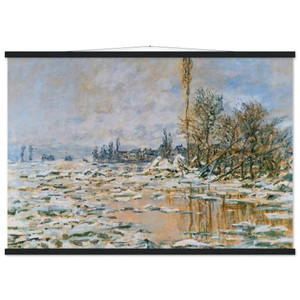 Monet Breakup of Ice Lavacourt Museum-Quality Matte Paper Poster with Hanger