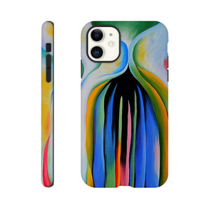 Georgia OKeeffe - Gray line with black blue and yellow Tough case