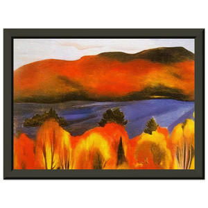 Georgia OKeeffe  Lake George Autumn Premium Metal Framed Art Print / Poster