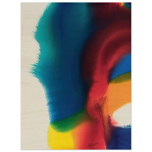 Paul Jenkins  Rainbow Bleed  Color Field Painting Lyrical Abstraction Wood Print