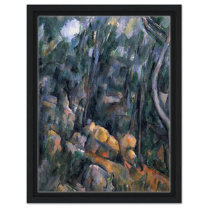 Paul Cezanne  Forest near the rocky caves above the Chateau Noir Framed Canvas