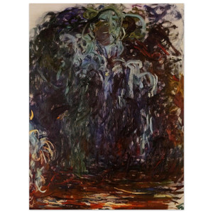 claude monet  Weeping Willow Wood Print