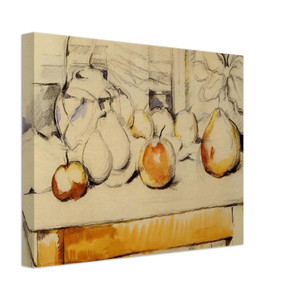 Paul Cezanne  Pot of Ginger and Fruits on a Table Canvas