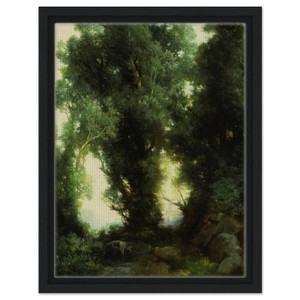 Thomas Moran  The Bathing Hole Framed Canvas