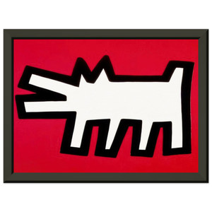 Keith Haring  BARKING DOG 1990 N2 Premium Metal Framed Art Print / Poster