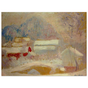 claude monet  Norwegian Landscape Sandviken Wood Print