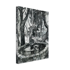 Vincent van Gogh  Fountain in the Garden of SaintPaul Hospital Canvas