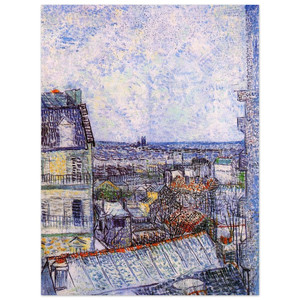 Vincent van Gogh  View from Vincents room in the Rue Lepic Aluminum Print
