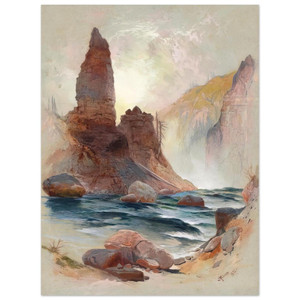 Thomas Moran  Tower Falls Yellowstone Aluminum Print