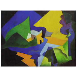 Enrico Prampolini  COSTRUZIONE SPAZIALE PAESAGGIO 1919 Aluminum Print