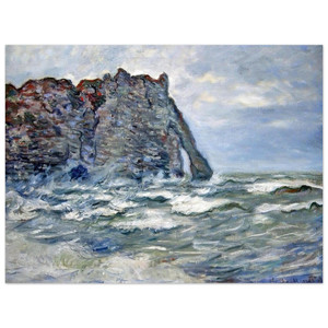 claude monet  Port dAval Rough Sea Aluminum Print