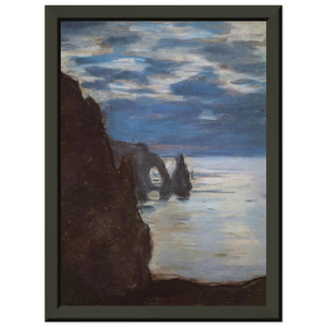 Claude Monet Etretat Needle Rock Premium Metal Framed Art Print / Poster