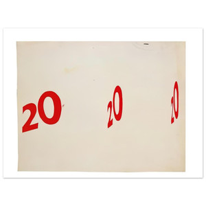 Edward Ruscha  20 20 20 1962 Aluminum Print