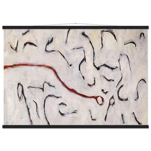 Gene Davis  Red Line  1952 Museum-Quality Matte Paper Poster with Hanger