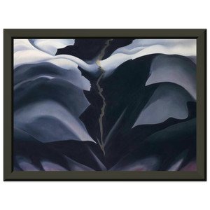 Georgia OKeeffe  Black Place II Premium Metal Framed Art Print / Poster