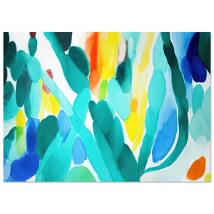 Alice Baber  Green Swing Fine Art Poster / Art Print