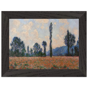 claude monet  Poppy Field in Giverny 03 Premium Wooden Framed Art Print / Poster