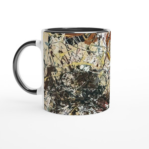 Jackson Pollock - NUMBER 12 1949 Ceramic Mug with Color Inside
