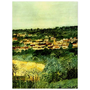 Maurice Utrillo  VIEW OF MONTMAGNY Wood Print
