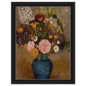 Odilon Redon  VASE OF FLOWERS 10 Framed Canvas