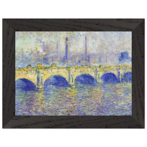 Monet Waterloo Bridge Effect of Sun Premium Wood Framed Art Print Poster