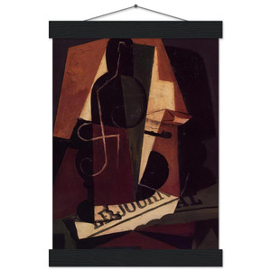 Juan Gris  BOTTLE AND GLASS Museum-Quality Matte Paper Poster with Hanger