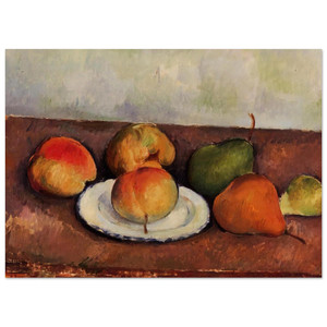 Paul Cezanne  Still Life Plate and Fruit Fine Art Poster / Art Print