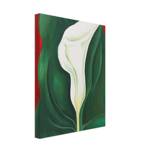 Georgia OKeeffe  Single Calla Lily  Red  Canvas