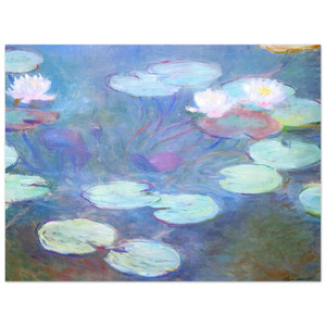 claude monet  Water Lilies Pink Aluminum Print
