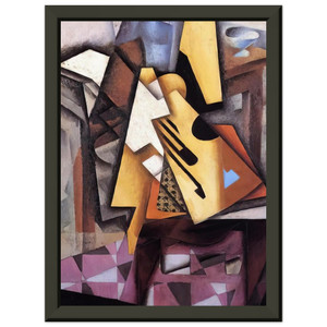 Juan Gris  GUITAR ON A CHAIR 1913 Premium Metal Framed Art Print / Poster