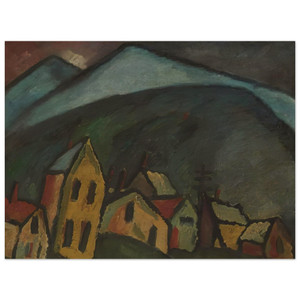 Alexej von Jawlensky  BERGLANDSCHAFT MIT H USERN 1912 Wood Print