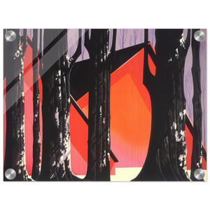 Eyvind Earle  Winter Barnyard Acrylic Print