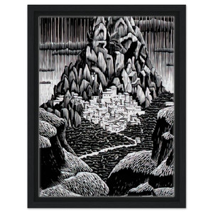 MC Escher  PENTEDATTIO CALABRIA JANUARY 1930 1930 Framed Canvas
