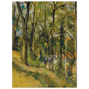 Paul Cezanne  The Orchard Wood Print