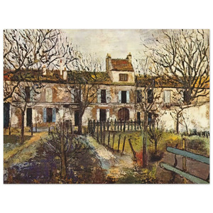 Maurice Utrillo  THE GARDEN AT MONTMAGNY Wood Print
