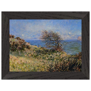 claude monet  On the Cliff at Fecamp Premium Wooden Framed Art Print / Poster