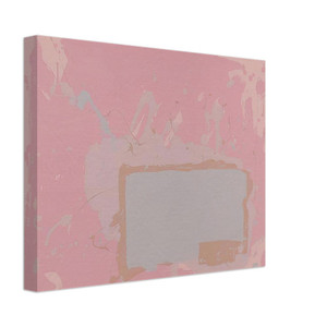 John Hoyland  Grey  Blue on Pink  1971 Canvas