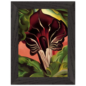 Georgia OKeeffe  JackinthePulpit II Premium Wooden Framed Art Print / Poster