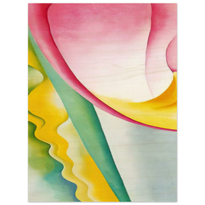 Georgia OKeeffe  Abstraction No 77  Tulip  Wood Print