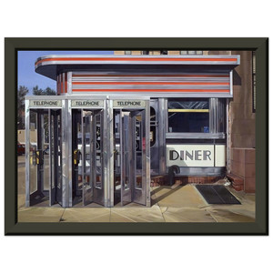 Richard Estes  DINER 1971 Premium Metal Framed Art Print / Poster
